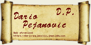 Dario Pejanović vizit kartica